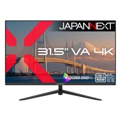 液晶ディスプレイ 31.5型/3840×2160/HDMI×1、DP×1、USB-C×1/ブラック/スピーカー有/2年保証