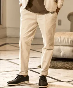 【SALE／28%OFF】AKM Contemporary AKM Contemporary ストレッチコーデュロイスラックス シフォン パンツ その他のパンツ ブラック ネイビー ホワイト【送料無料】