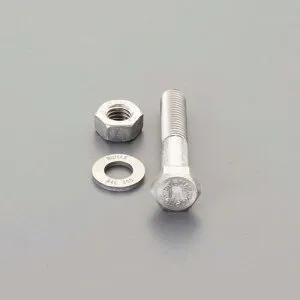 エスコ M20×80mm 強力六角ボルト(SUS/ナットワッシャ付半ネジ) EA949DT-2003 ESCO
