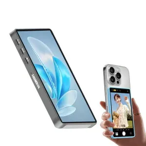Shimbol CP5 Lite磁性携帯電話Vlog タッチ自撮りモニター FHD 1080Pワイヤレス録画 携帯電話のバックカメラを使用した自撮りVlogライブTikTok、iPhoneと互換性