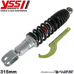 【送料無料】[特注]アドレスV125G[CF46A/CF4EA]アドレスV125S[CF4MA]リヤショック/リヤサス 黒/メッキ【5段階のプリロード調整機能装備】