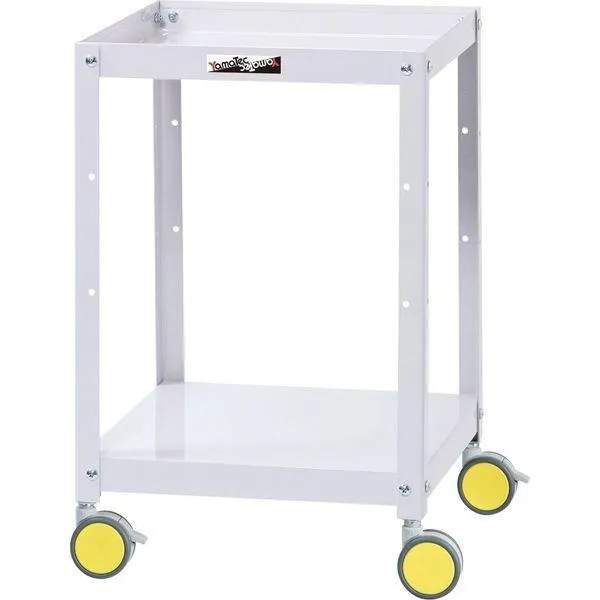 ●u.ヤマキン/山金工業【CWCL-2-YE】色彩ワゴン オープンタイプ2段 W400mm×D400mmサイズ レモンイエロー 組立式