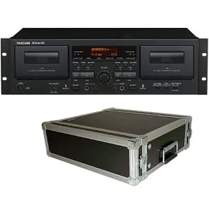 TASCAM タスカム 202MKVII と 国産 ARMOR 3Uラックケースセット ◆ 業務用ダブルカセットデッキ【202MK7 ARMOR 3U D360mm 】【4月10日時点、在庫あり 】