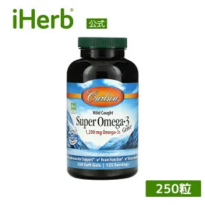 【15%OFFクーポン★4/24 20:00~4/27 09:59】Carlson スーパー オメガ-3 ジェム 【 iHerb アイハーブ 公式 】 カールソン オメガ3 オメガ3脂肪酸 フィッシュオイル DHA EPA ビタミンE カールソンラボ サプリメ