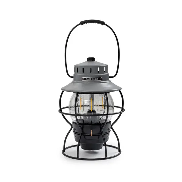 ベアボーンズ レイルロードランタンLED 20230010 ランプ アンティーク 充電式 ライト ランタン USB アウトドア キャンプ スレートグレー