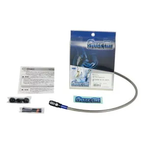 SWAGE-LINE リアホースキット ブラック/クリア NINJA400R 11-13 BAR733 バイク ブレーキホース