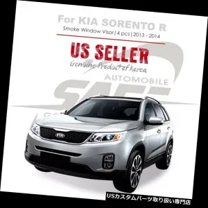 ベントバイザー ドアバイザー レインガード Kia Sorento R 13 - 14のための4pcの煙窓の出口のバイザーの風の偏向器テープ新しい Smoke Window Vent Visors Wind Deflectors Tape On 4pc for Kia Sorento R 13-14 NEW 【並行