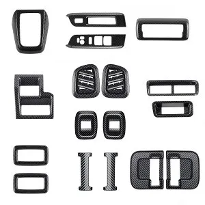 スズキ スペーシアカスタム ギア Spacia Custom Gear MK53S 2017-2022に適合 エアコン吹き出し口パネル コンソール スイッチ ボタン パネル ドア ボウル ハンドル カバー ウィンドウ スイッチ パネル