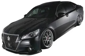 【M's】クラウン アスリート 210 前期（H24.12-H27.9）AIMGAIN 純VIP SPORT フロント リップ スポイラー エアロ トヨタ TOYOTA CROWN ATHLETE 210 エイムゲイン FRONT LIP SPOILER フロントアンダースポイラー