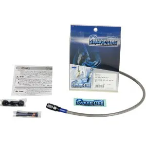 SWAGE-LINE フロントホースキット ホースエンド アルミ/ブラック ホースカラー クリア BAF660 メーカー在庫あり スウェッジライン ブレーキホース・ケーブル類 ZEPHYR400/ZEPHYRX