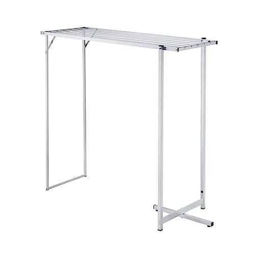 【質の高い日本製】Belca たっぷり干せる 折りたたみ式 室内物干し アルミ 軽量タイプ 幅145×奥行58×高さ128cm シルバー 宮本式 洗濯物干し スリム コンパクト アジャスター付き 日本製 SM-MH