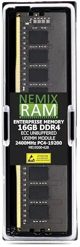 16 GB (1 x 16gb) ddr4 ? 2400 MHz pc4 ? 19200 ECC UDIMM 2rx8 1.2 Vアンバッファードメモリforサーバー/ワークステーション