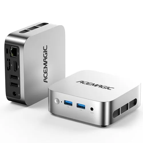 ACEMAGIC V1 ミニPCコンピューター、Intel Twin Lake N150 CPU、16GB DDR4 RAM、1TB M.2 SSD、4K HDMI DP、2xUSB3.2、WiFi6、BT5.2、VESA、ビジネスオフィス。