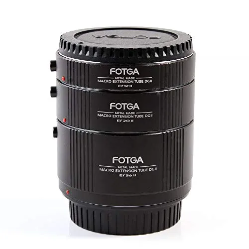 Fotga メタル電子フルメタルオートフォーカスマクロ延長チューブ 13mm+20mm+36mmセット Canon EOS EF & EF-S マウント 5D2 5D3 5DIV 5DS 5DSR 6D II 7D/7DII 77D 80D 650D 75
