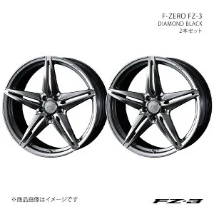 F-ZERO FZ-3 エフゼットスリー ヴァンガード 30系/標準ボディ アルミホイール2本セット 0039464×2【19×8.0J 5-114.3 INSET45 DIAMOND BLACK】