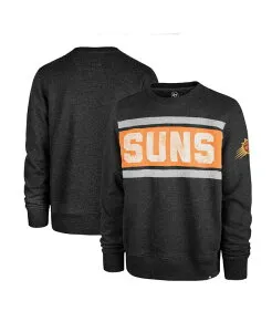 47 ブランド メンズ アウター パーカー・スウェット スウェット シャツ '47 Brand Men's Heather Black Phoenix Suns Tribeca Emerson Pullover Sweatshirt Heathered Black ブラック