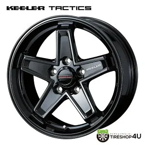 【最大P25倍】 17インチ WEDS ADVENTURE KEELER TACTICS 17x7.0J 5/114.3 +38 グロスブラックウェッズ キーラー タクティクス RAV4 エクストレイル デリカD:5 アウトランダー CX-5 など新品アルミホイール1本価