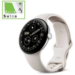 GOOGLE スマートウォッチ Google Pixel Watch 4 45mm Polished Silver アルミケース/Porcelain アクティブ バンド Wi-Fi Silver GA09308-US