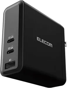 エレコム 充電器 USB PD対応 140W USB-C×2 USB-A×1 PPS対応 PSE技術基準適合 Macbook Pro 16インチ等対応 ブラック ACDC-PD96140BK