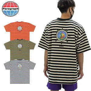 パラグラフ 半袖Tシャツ paragraph MARINE STRIPE T-SHIRT NO.060 NO.60 マリンストライプ ボーダー Tシャツ メンズ レディース カットソー no-060