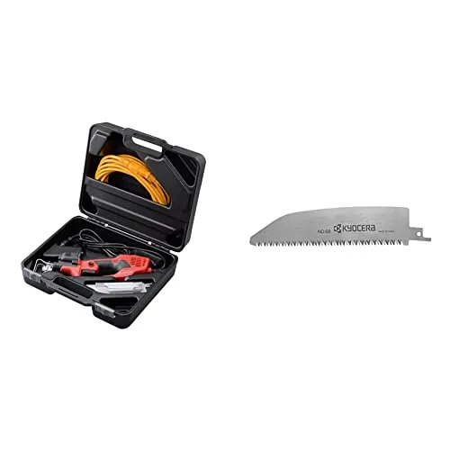 京セラ(Kyocera) 旧リョービ 電気のこぎりキット 工具なしでブレード交換可能 ASK-1010KT 618400B & 旧リョービ レシプロソー刃 木工・合成樹脂用 剪定刃 175mm No.68 66400337【セット買い】