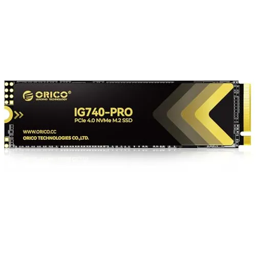 ORICO IG740PRO 2TB 産業用内蔵SSD - PCIe 4.0 M.2 NVMe 2280 読取速度 7450MB/s 書込速度 6500MB/s 高耐久 3D TLC NAND搭載 1200TBW エッジコンピューティング・産業用PC・ノー