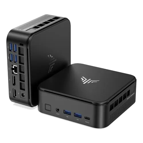 KAMRUI E3B Mini PC AMD Ryzen 5 7430U (Beat 5500U、最大4.3GHz)、8GB DDR4 RAM 512GB M.2 SSD ミニコンピューター、USB Type-C搭載ミニゲーミングPC、トリプル4Kディスプ