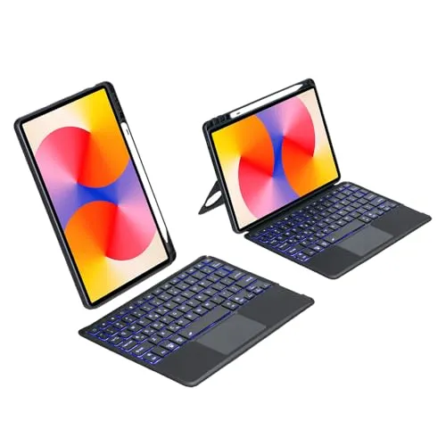 Bluetooth Backlit Keyboard Cover Keyboard Folio Case for Huawei MatePad SE 11.0" (2024) [NOT fit MatePad SE 10.4" (2023)], Backl