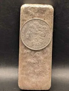 ?? ヴィンテージ アウトローローフ .925 純銀 16オンス バー モーガンシルバー 1ドル刻印入り