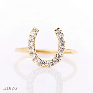 極上の煌めきカナディアンダイヤモンド馬蹄形 リング（指輪） 計0.25ctUP [K18WG/K18YG/K18RG] [品番:CR-111/型番:CR-111] クーポン割引 セール 超特価