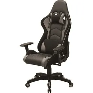 ■SANWA ゲーミングチェア SNCL18GY(2031314)[送料別途お見積り][法人限定][外直送]