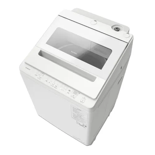 日立 全自動洗濯機 洗濯10kg ホワイト ビートウォッシュ BW-V100K W 本体幅57cm つけおきプラス 大流量 ナイアガラ ビート洗浄