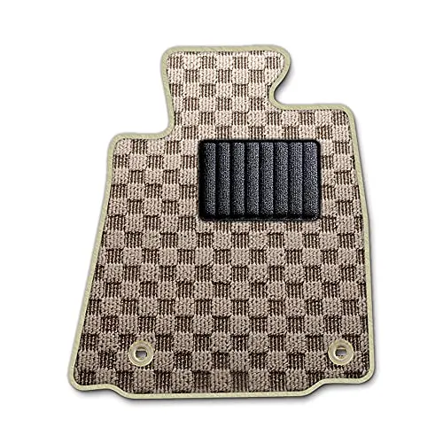 DAD ギャルソン SUZUKI (スズキ) EVERY エブリイ 型式: DA62W/62V D.A.D フロアマット チェックモデル 1台分 [車種品番:SZ0041] ベージュ/オーバーロック(ふちどり)カラー:ベージュ/刺繍:無し/ヒールパッドブラ