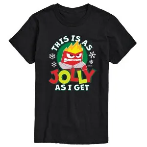 ディズニー ピクサー メンズ トップス Tシャツ グラフィック Disney / Pixar's Inside Out 2 Men's Anger Jolly As I Get Graphic Tee Black ブラック