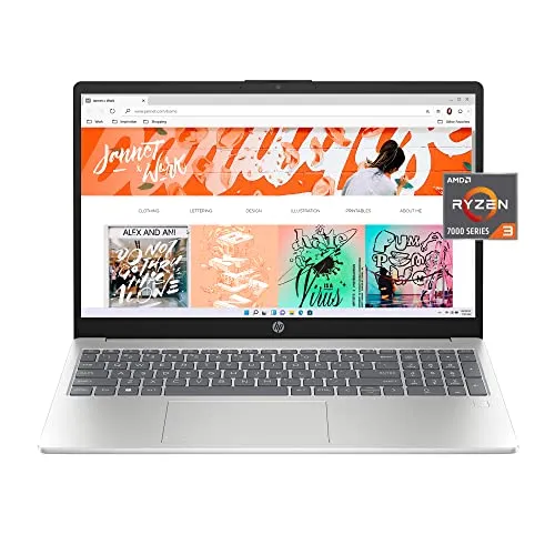HP 15 ノートパソコン FHDディスプレイ AMD Ryzen 3 7320U 8GB RAM 256GB SSD AMD Radeon Graphics Windows 11 Home in Sモード 15-fc0010nr (2023) シルバー