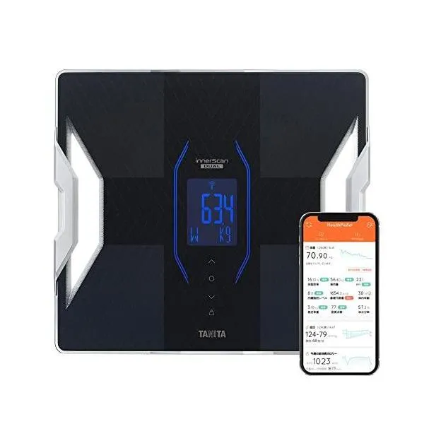 タニタ 体組成計 ヘルスメーター スマホ 日本製 ブラック RD-912 BK 医療分野の技術搭載/筋肉の質が分かる/スマホでデータ管理 インナース