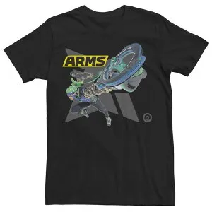 アニメキャラクター レディース トップス Tシャツ ロゴ グラフィック Licensed Character Men's Arms Ninjara Logo Graphic Tee Black ブラック