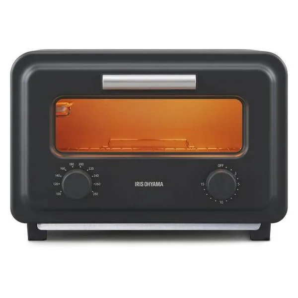 【お取り寄せ】アイリスオーヤマ スチームカーボントースター チャコール SOT-201-B オーブントースター トースター キッチン家電 調理家電