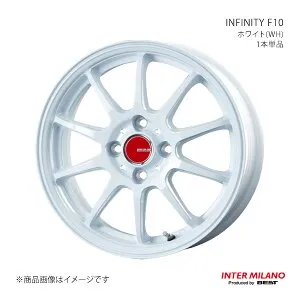 INTER MILANO インターミラノ INFINITY F10 ホイール 1本単品 フレアワゴン カスタムスタイル MM42S 2015/5～2017/12【14×4.5J 4-100 INSET45 BK/RP】