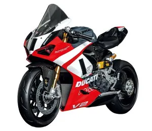 【予約】8-10月以降発売予定DUCATI パニガーレ V2 SUPERQUADRO ファイナルエディション 2024 レッド ホワイト ブラック プラモデルキット/ Pocher 1/4 模型