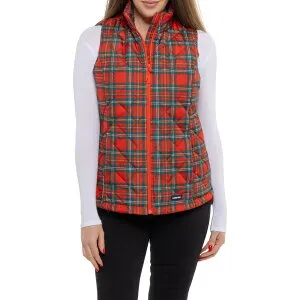 (取寄) ランズエンド レディース エンド エブリデイ ライトウェイト パファー ベスト - インサレーテッド Lands' End women Everyday Lightweight Puffer Vest - Insulated Tartan Print