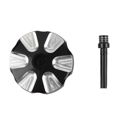 オートバイガス燃料タンクカバー KTM EXC XC SX XCW SXF EXCF 2012-2023 CNC モトクロスバルブベントと互換性あり パーフェクトフィット(Black)