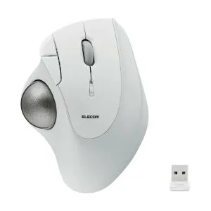 トラックボールマウス IST 親指 ベアリング支持 無線2.4GHz 5ボタン ホワイト M-IT11DRWH 1点