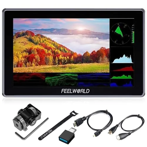 FEELWORLD H5 5.5インチ 12G SDI HDMI 2.0 カメラ フィールドモニター 高輝度 1200nit タッチスクリーン