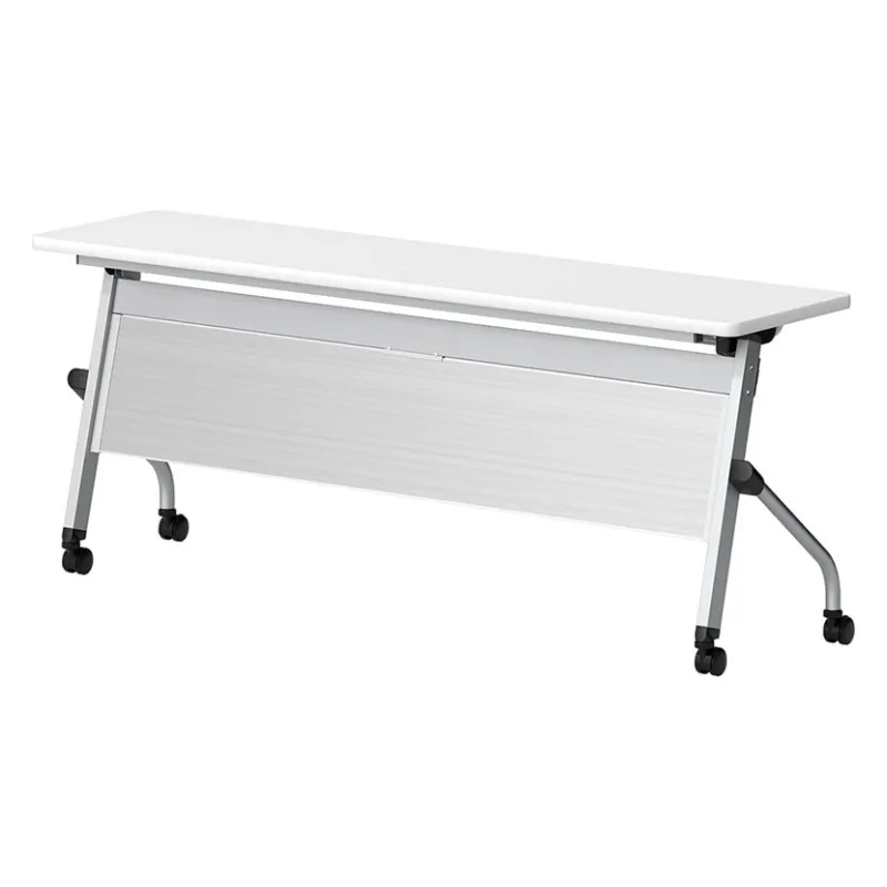 スタックテーブル HFL 平行スタッキング キャスター付き 抗菌天板 パネル付き 国産 幅1200×奥行600×高さ720mm HFL-1260P