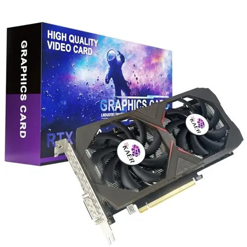 KAER Gaming GeForce RTX 2060 6GB GDRR6 192-Bit HDMI/DP/DVI 1680MHz デュアルファン レイトレーシンググラフィックスカード。