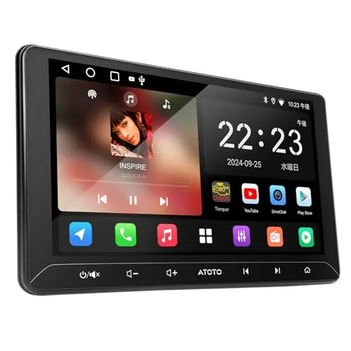 ATOTO A5L 10.1インチAndroid ディスプレイオーディオ、 2DINカーナビ、 CarPlay&Android Autoワイヤレス・有線、Wi-Fi/Bluetooth/USBテザリングに対応、24バンドEQ DSP 内蔵、FM/AM、Mi