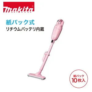 マキタ 掃除機 紙パック コードレス掃除機 充電式クリーナ ワンタッチスイッチ式【お取り寄せ】makita CL115FDWP ピンク