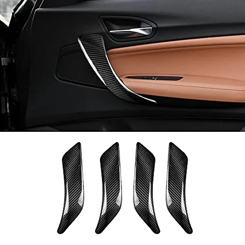 AIRSPEED BMW F20 2010-2019/ F21 2011-2019専用 ハード カーボンファイバー アクセサリー 内装 パーツ インサイドドアハンドルカバー ドアハンドルプロテクター ステッカー ガーニッシュ おしゃれ カスタム ドレスアッ
