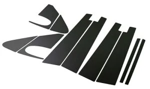 BRIGHTZ プレミオ 260 261 265 前期 超鏡面ステンレスブラックメッキピラーパネル 10PC バイザー有り用 NZT ZRT NZT260 ZRT260 ZRT261 ZRT265 5018